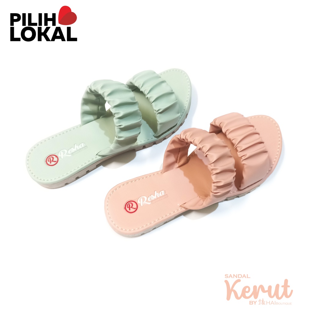 Sandal Teplek Wanita Tali - Sandal Teplek Wanita Kerut - Sandal Cewek Kekinian - Sendal Wanita Kekinian - Sandal Kerut Wanita - Sandal Serut Cewek - Sandal Selop Ban Dua - Sandal Terbaru Wanita 2022 Lebaran - Sandal Wanita Tali Kerut Casual Cantik Pastel