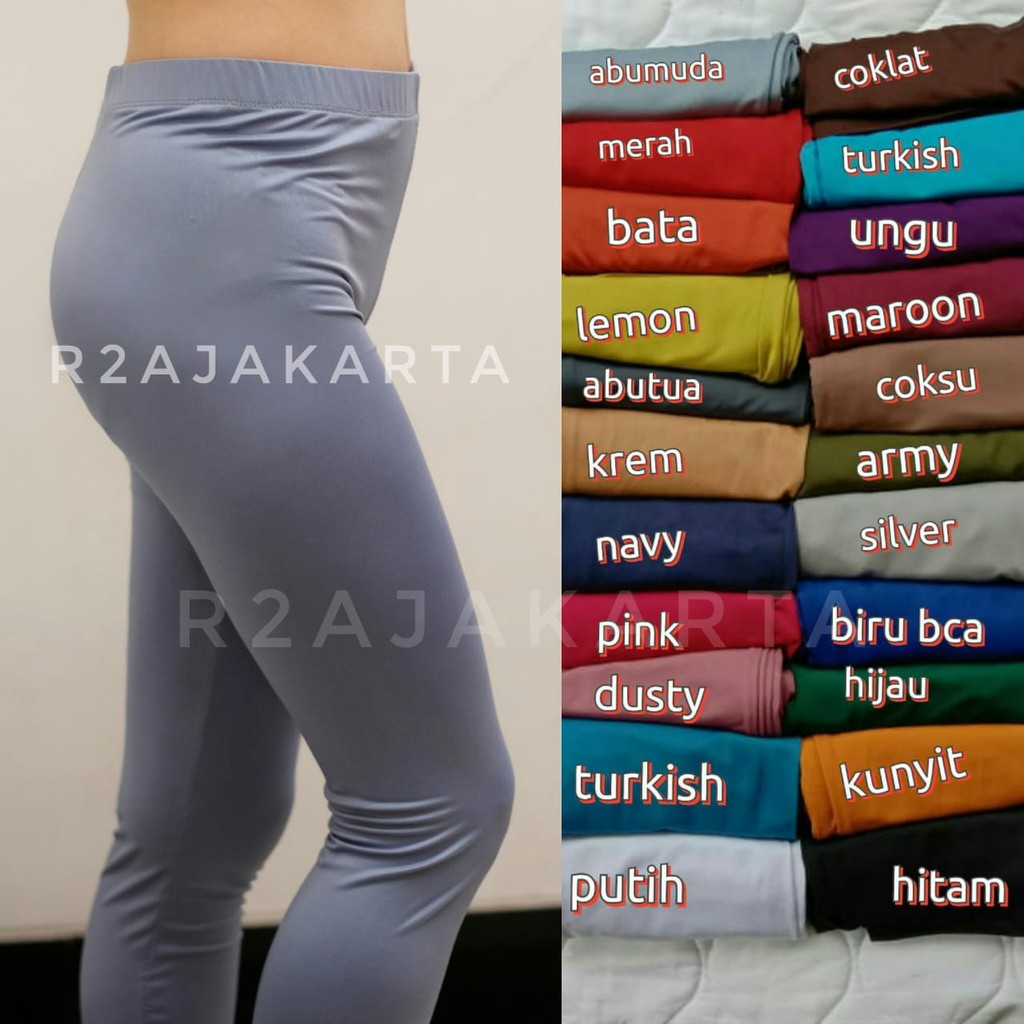 TERMURAH celana legging polos jersey bahan spandex tebal jumbo XXL panjang leggings r2ajakarta