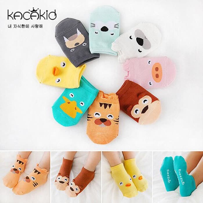 KAOS KAKI 3D korea bayi anak motif binatang lucu keren anti slip baby