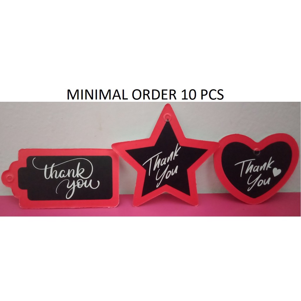 

PT015 Paper Tag Thank You Aneka Bentuk Hiasan Box Black Letter White