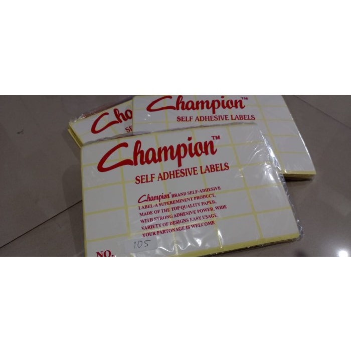Label Stiker Undangan Champion No.105
