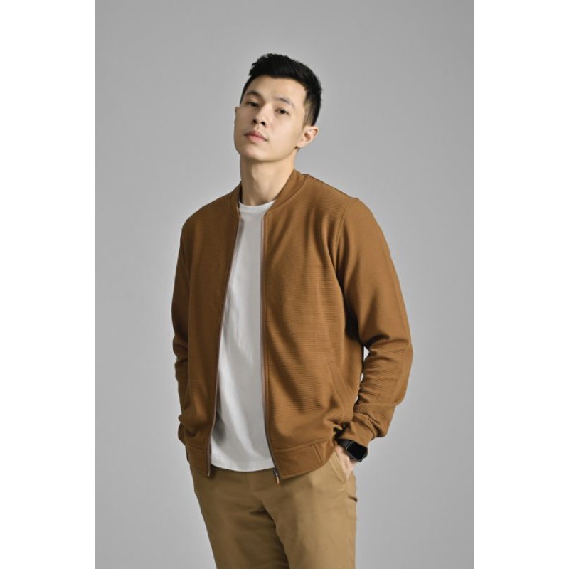ottoman bomber jacket by male.id light brown S