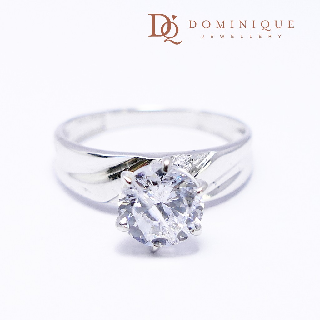 

Dominique Jewellery- Cincin Solitaire 75% SNI DQC 1476