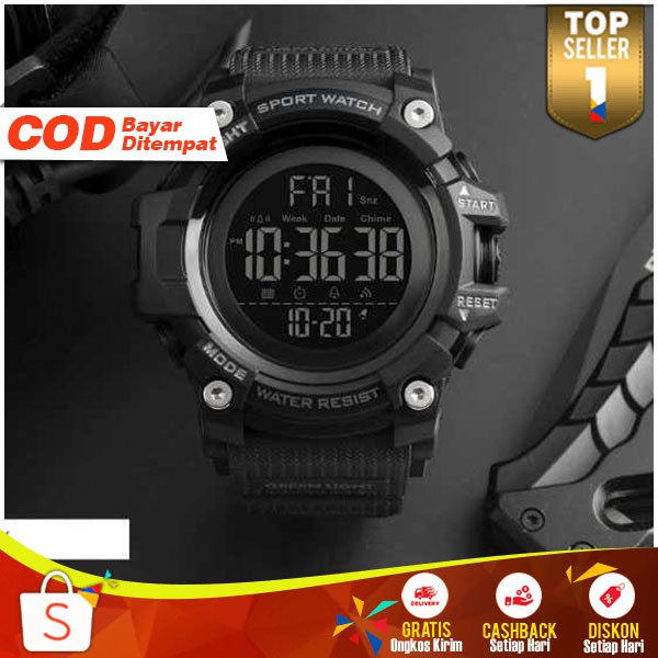 SKMEI Jam Tangan Sporty Digital Pria JT 75 Jam Tangan Cowok Keren Jam Olahraga Stainless Anti Air