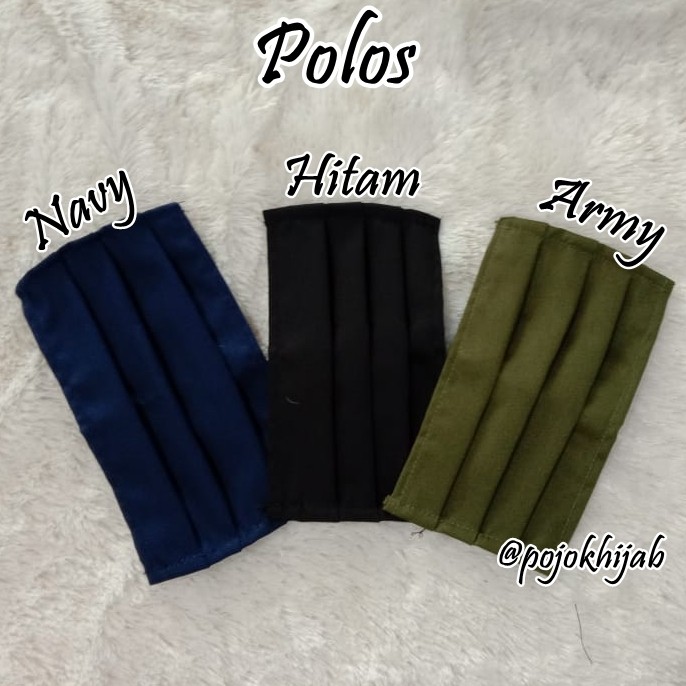 Masker Kain / Masker Kain Polos / Masker Kain Tebal / Masker Tali / Masker Hijab / Masker Bisa Dicuc