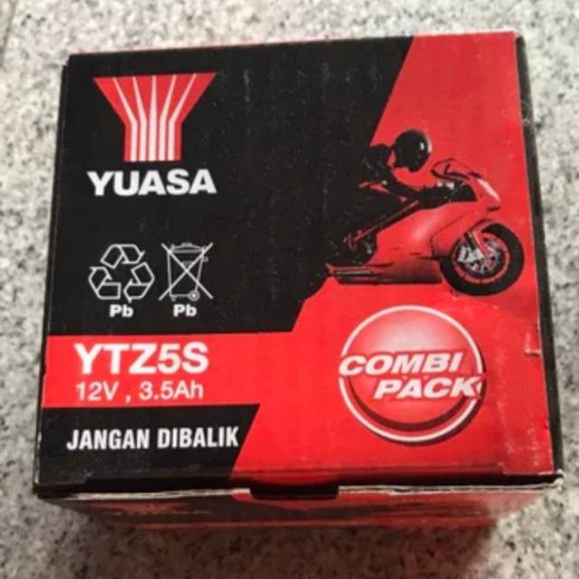 Aki Kering Accu Yuasa YTZ5S Kharisma Beat Vario Versa Vixion Shogun 125 Bison X125 Revo Absolute