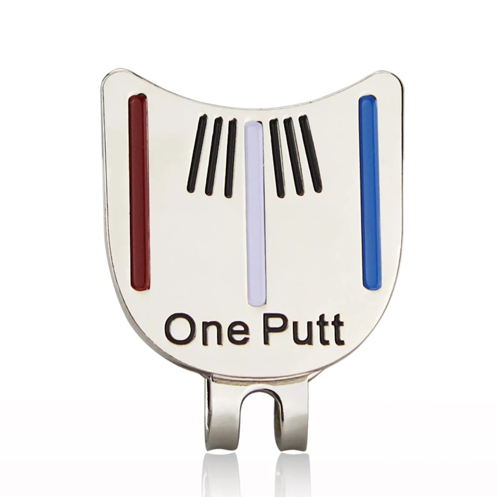 REBUY One Putt Golf Hat Clip Magnetic Golf Ball Marker Golf Putting Alignment Cap Clip Ball Position Mark Practical Golf Training Aids Aiming Tool/Multicolor