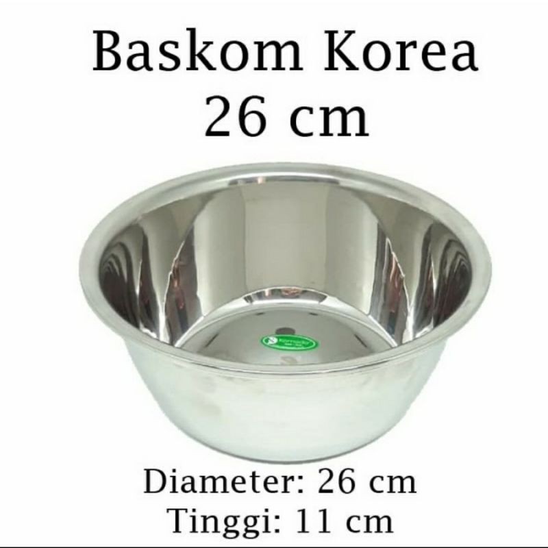 Komodo , 26cm ,  Baskom , Baskom Korea , Stenlis