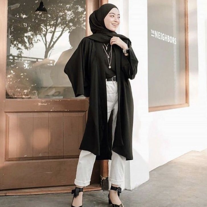 LONG OUTER KIMONO KARDIGAN / CARDIGAN LONG KIMONO OUTER / CARDIGAN WOLFIS WANITA