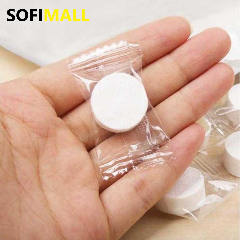 Sofimall Tissue Handuk Mini Bentuk Permen Travelling / Candy Towel Portable / Tisu Kompres Compress