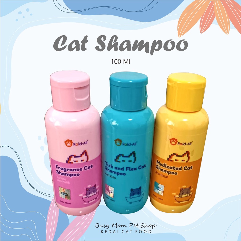 100 ml Fresh Pack Shampoo Fragrance Tick Flea Medicated Raid All For Cat Sampo Kucing 100ml Anti Kusut Kutu Caplak Gatal Bau Badan Kulit Bersisik