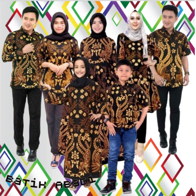 Batik couple keluarga modern terbaru set couple batik keluarga gamis jumbo merah manok tarung dishop