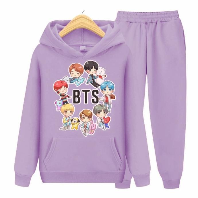 Promo Setelan Sweater Bts Korea / Set Hoodie Bts Anak-Remaja Terpercaya