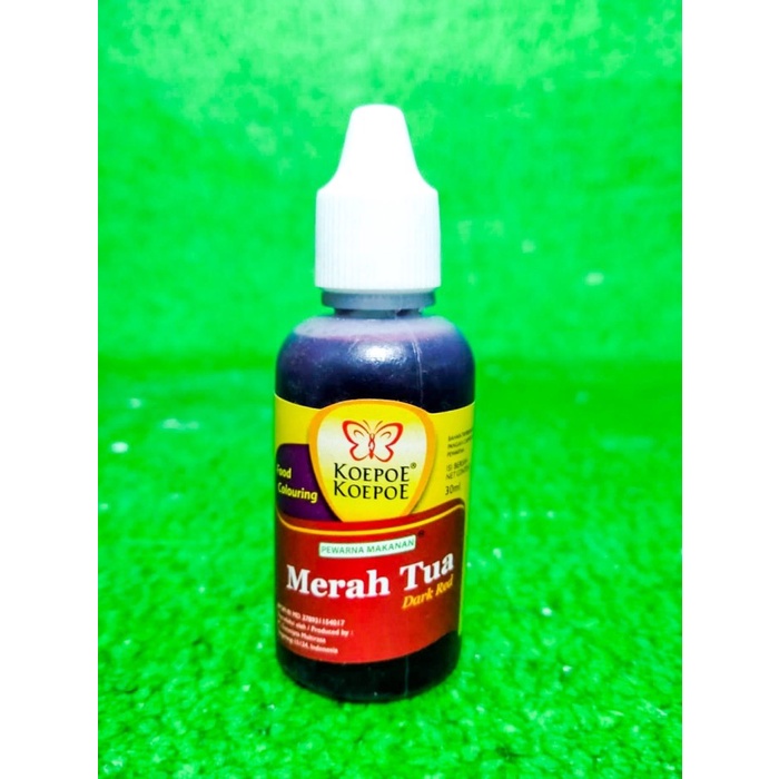 

pewarna makanan merah tua koepoe-koepoe 30 ml / pewarna merah tua tokomaju1625