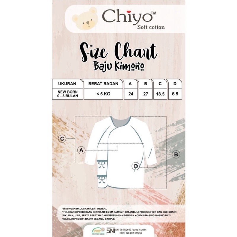 CHIYO BABY STELAN BAJU KIMONO + CELANA PANJANG 0-3 BULAN