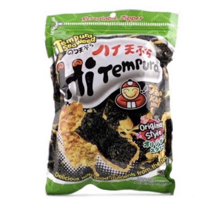 Tao Kae Noi Hi Tempura Seaweed Original - Spicy- Snack Tempura Original - Pedas 25 gram / 40 gram