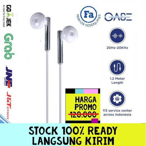 PROMO OASE Earphone MD-M5 Music Jernih Bass Stereo Telepon Headset Handfree Kualitas Garansi Oppo