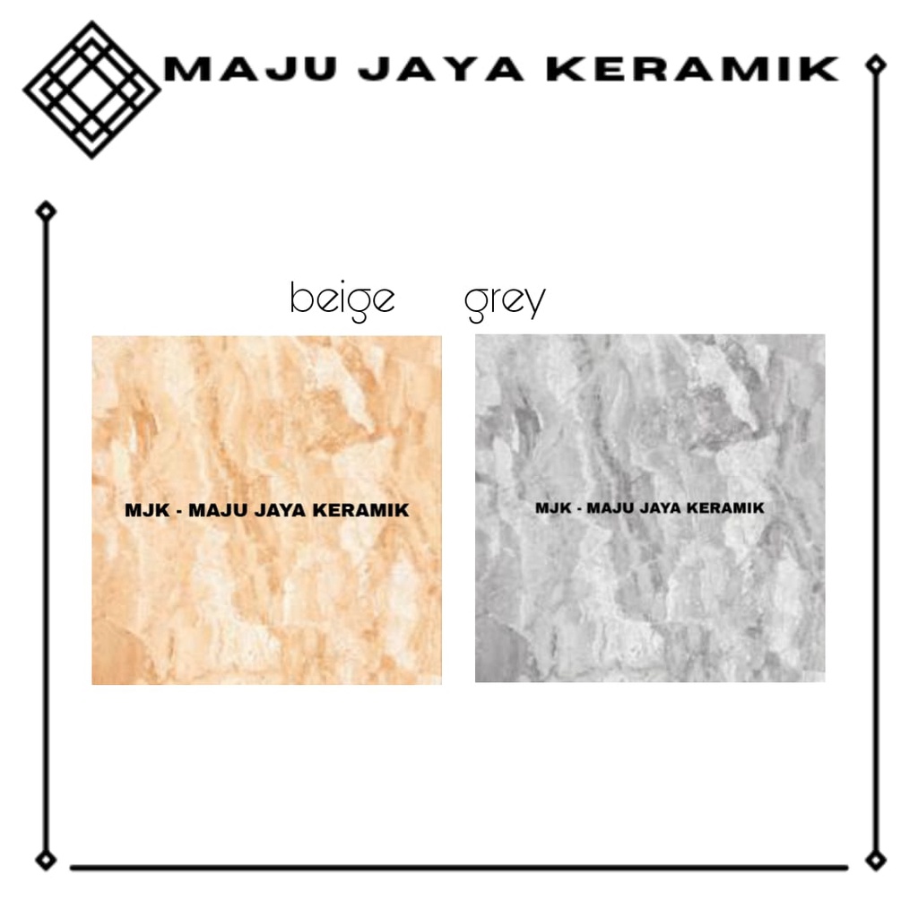 Keramik Lantai Ruangan 40x40 Glossy Halus Abu Abu Cream Motif Marmer | Mulia Danver