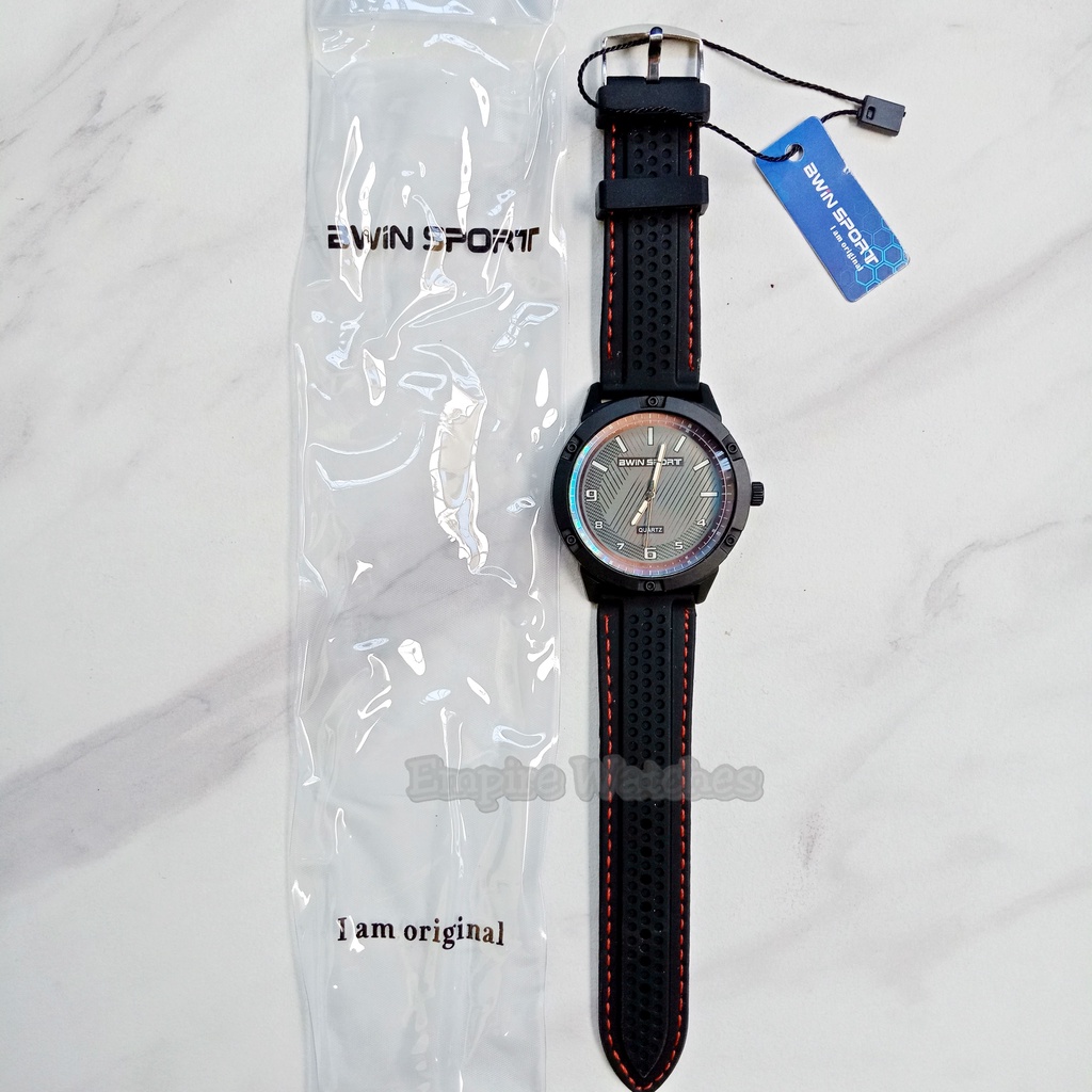 Jam Tangan Awin Bwin Sport B445 Pria Cowok Analog Strap Rubber Kualitas Original, Untuk Motif Gambar