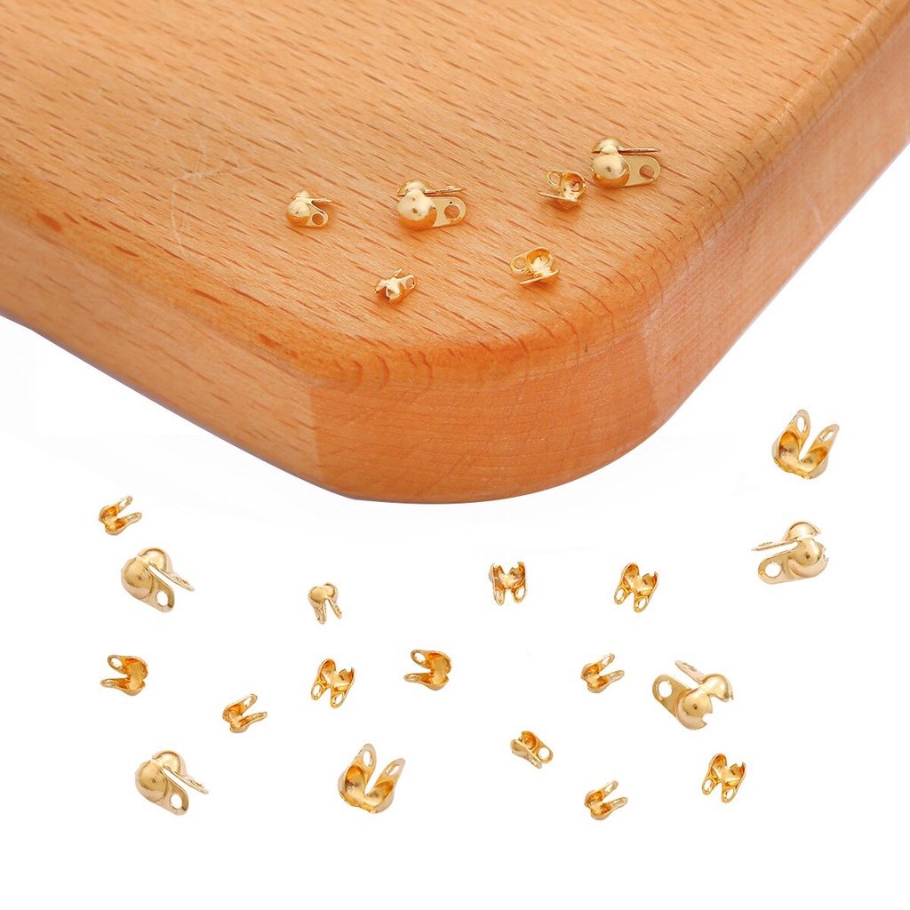 10/50pcs Connector Clasp Fitting Ball Chain Calotte End Crimps Beads Bracelets Connector Clasp Components Diy For Jewelry Making