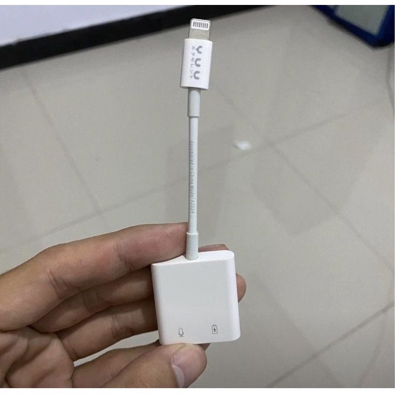 YUU SPLITTER LIGHTNING - SUPPORT JACK 3,5mm & CHARGER (BISA ON MIC)