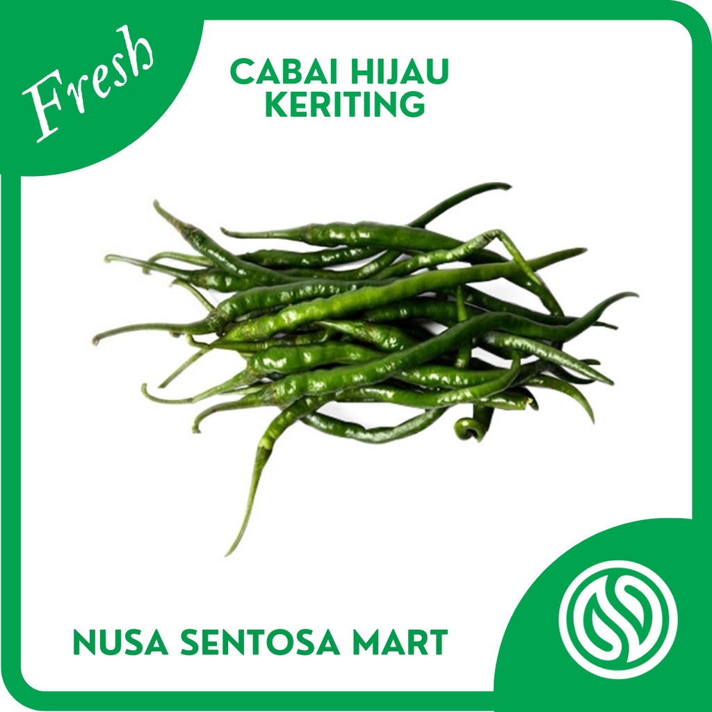 

Cabai Hijau Keriting Kriting- Cabe Hijau Keriting Kriting Segar - 250g