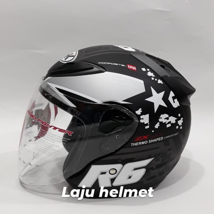 helm nhk r6 motif pixel black silver doff