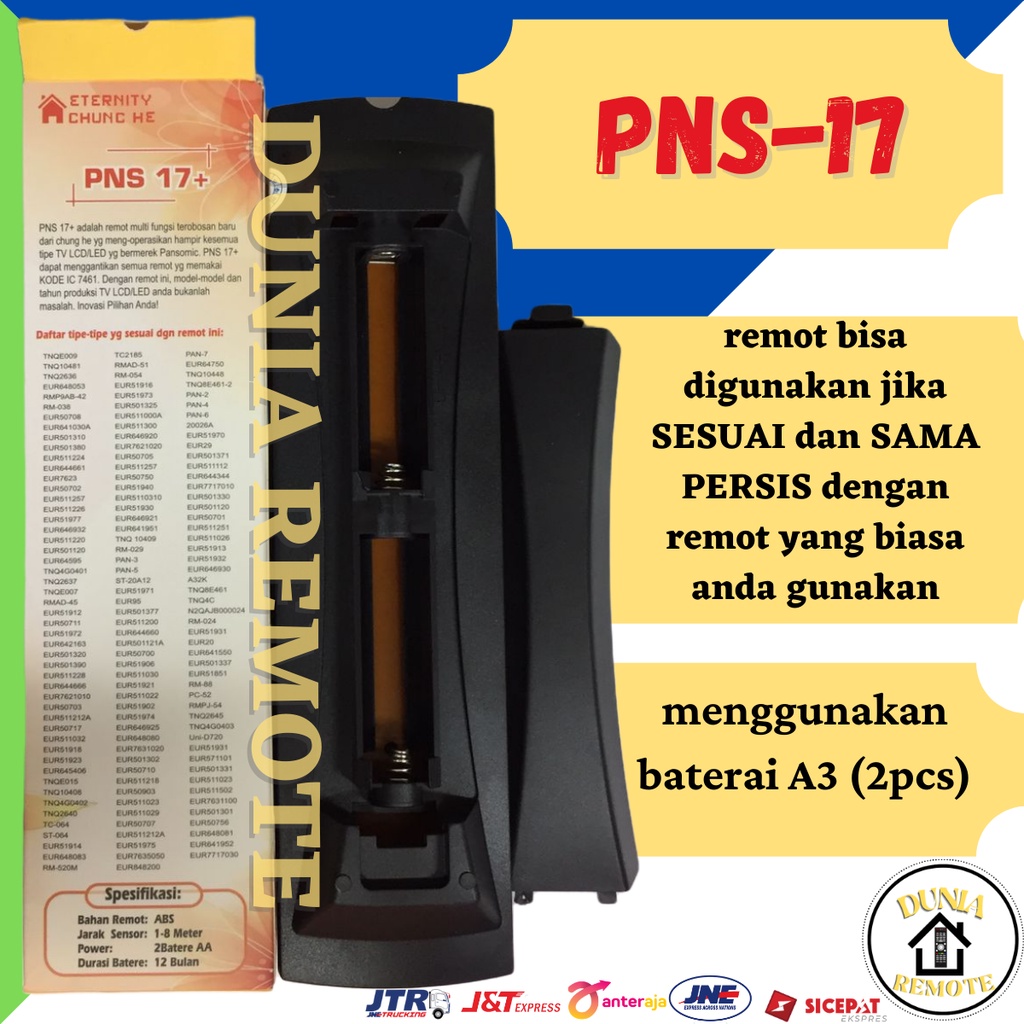 Remot / REMOTE TV Panasoni Viera MULTI LCD LED PNS17 tanpa setting