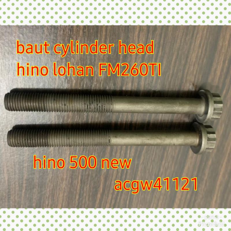 BAUT CYLINDER HEAD BAUT KOP HINO LOHAN HINO 500 NEW ASLI