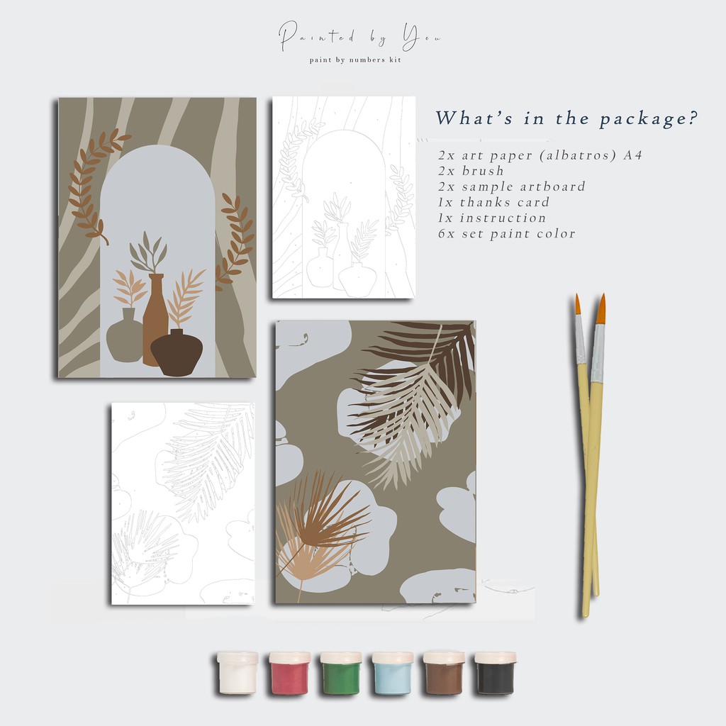 

2pc Paint By Number Kit A4, BR-LAND-03