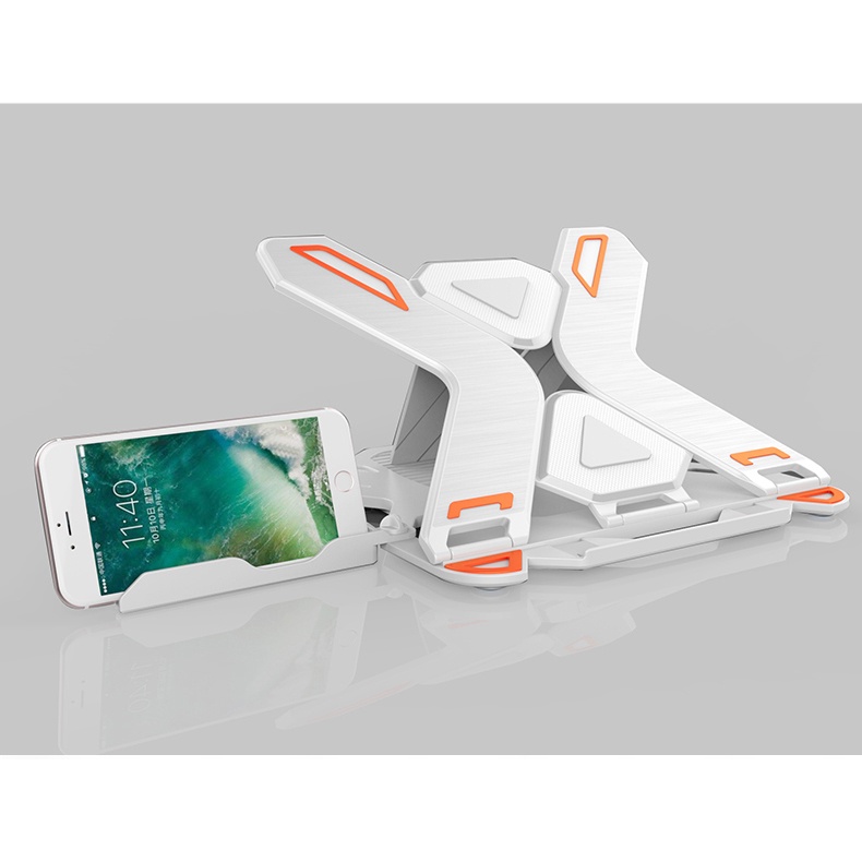 [ Promo ] Laptop Stand Adjustable Angle with Smartphone Holder