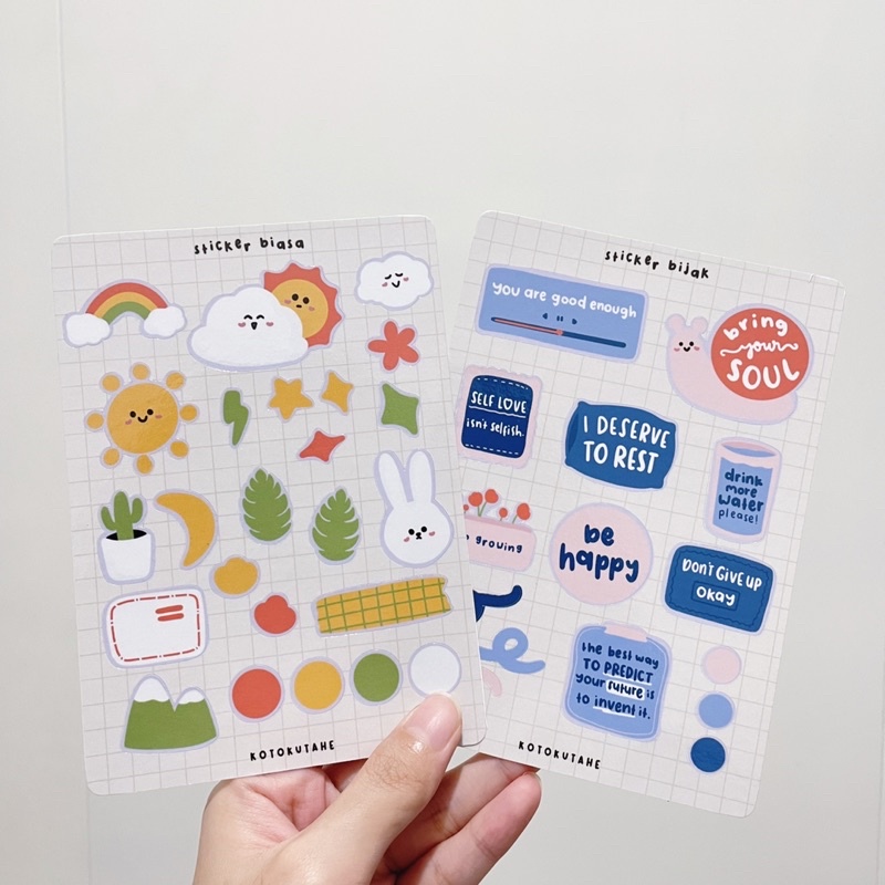

KOTOKUTAHE - Sticker A6 Daily Waterproof / Stiker Aesthetic