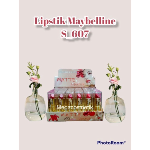 LIPSTIK REVLON MATTE  LONG LASTING 1014 ISI 24 PC / Lipstick mybelline H- 604 / 613(PERBOX)