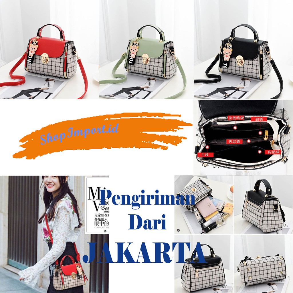 Shop import.id JTF387 Jakarta Import Tas Selempang Handbag Cantik Import Promo Termurah Grosiran