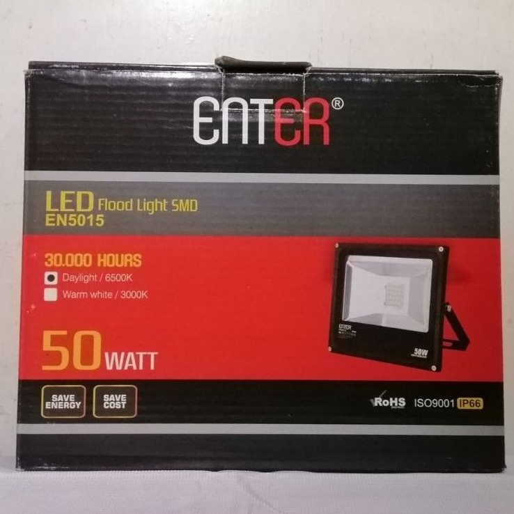 ENTER FLOOD LIHGT / KAP LAMPU SOROT / LAMPU TEMBAK LED 50 WATT / LAMPU SOROT LED