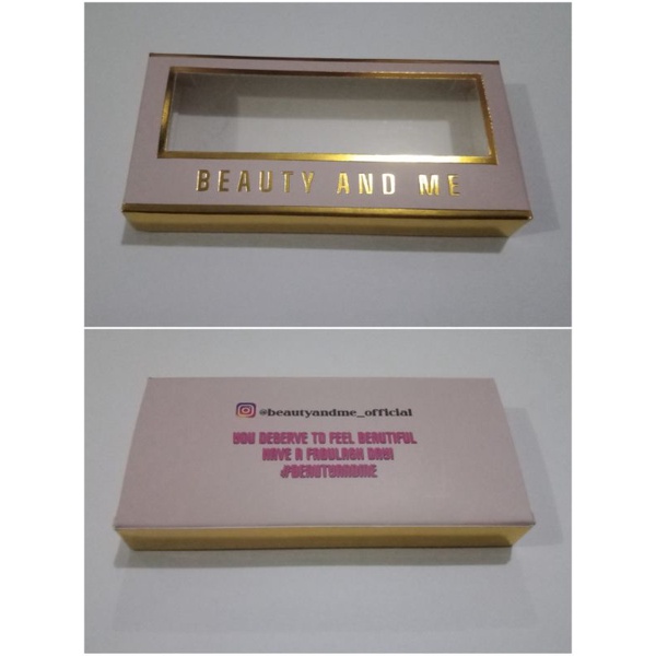 

Dus Box Bulu Mata Tray besar blok hotprint gold.