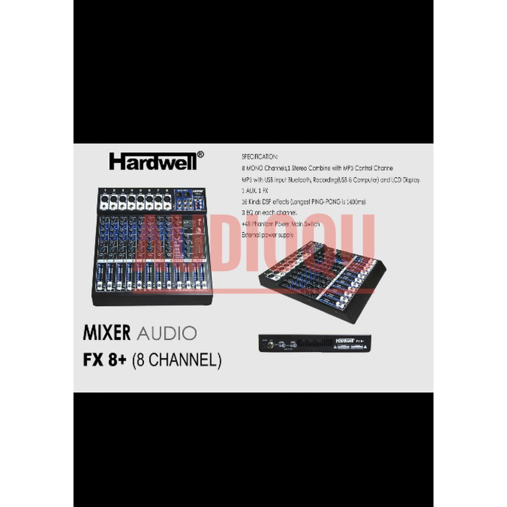 Mixer Hardwell FX 8 Plus Original Hardwell FX8+ 8 Channel
