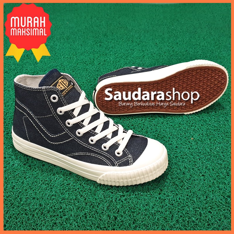 Sepatu Ventela P76 Public Denim Blue HC / Sepatu Ventela Denim High
