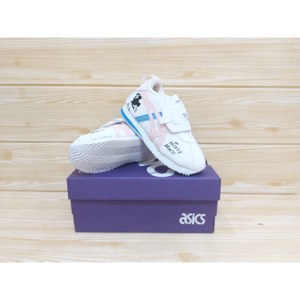 SEPATU SNEAKER ANAK PEREMPUAN CEWEK SLIP ON VELCRO MOTIF MICKEY MOUSE SIZE 24-33