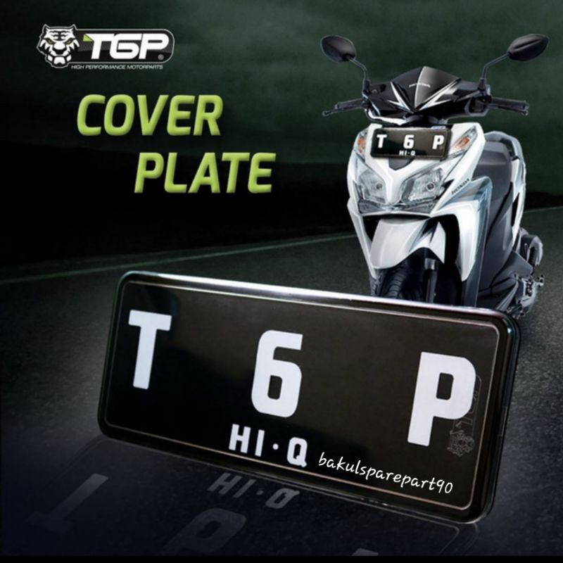 Cover Plat Nomor Motor Bening / License Plat Cover / Dudukan Plat Nomor / Aksesoris Variasi Beat Var