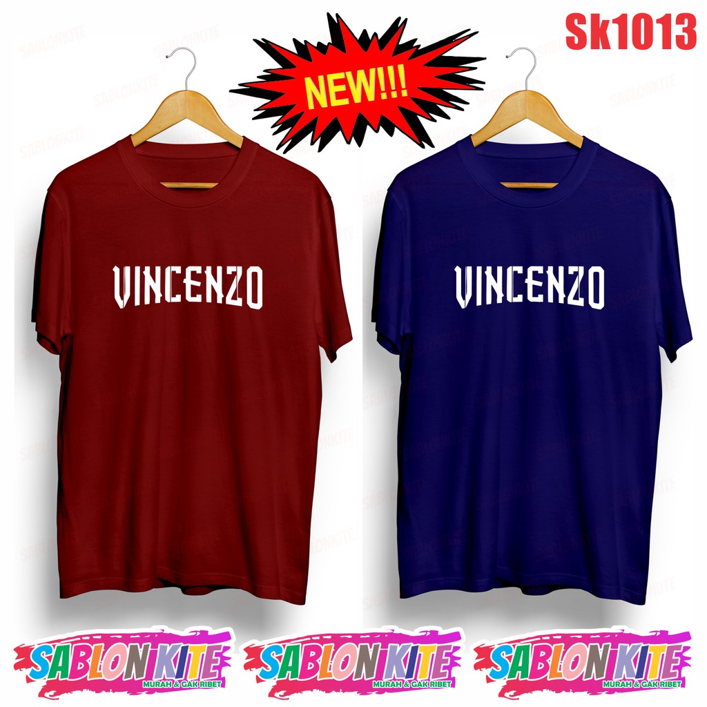 MURAH!!! KAOS DRAKOR VINCENZO SK1013 ADA 8 WARNA UNISEX COMBED 30S