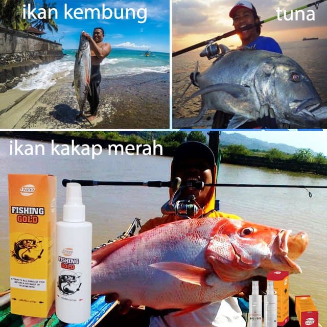 Umpan pancing semprot Fishing Gold X2000 umpan pancing yang menarik 2000 kali lebih cepat dari umpan biasa 150ml