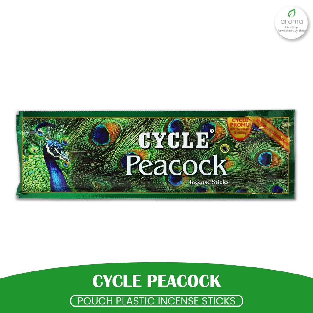 Dupa India (Aromaterapi) Pouch Plastic - Cycle Peacock 35 sticks