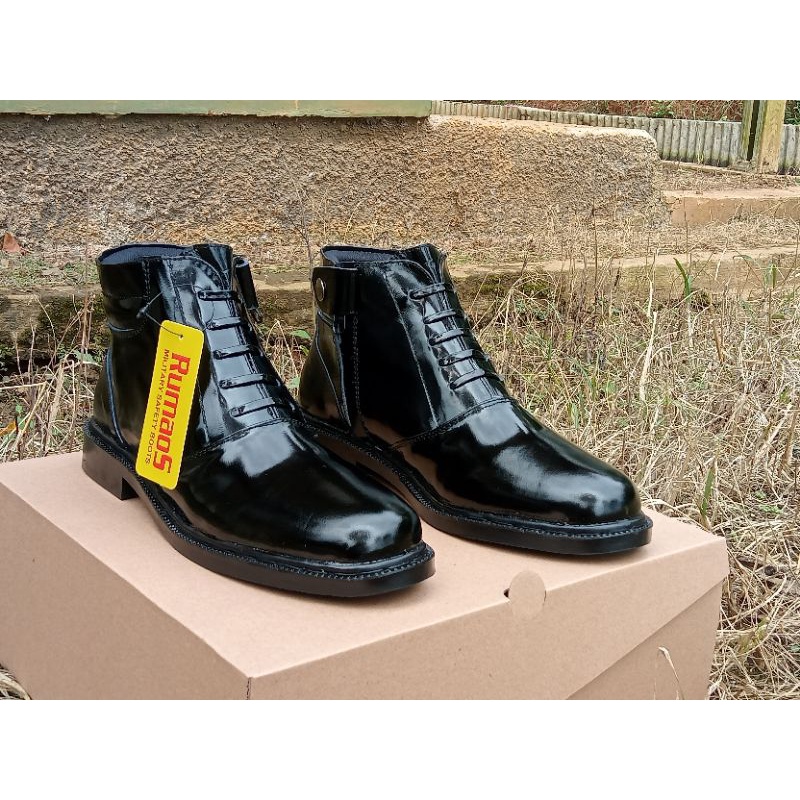 model baru-sepatu PDH TNI/dinas KANTORAN kulit sapi asli hitam kilap