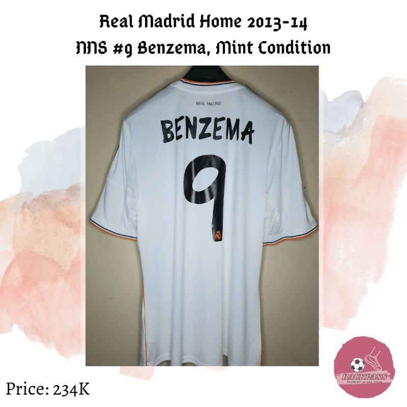 Real Madrid Home 2013-2014 Original Jersey  (#9 Benzema)