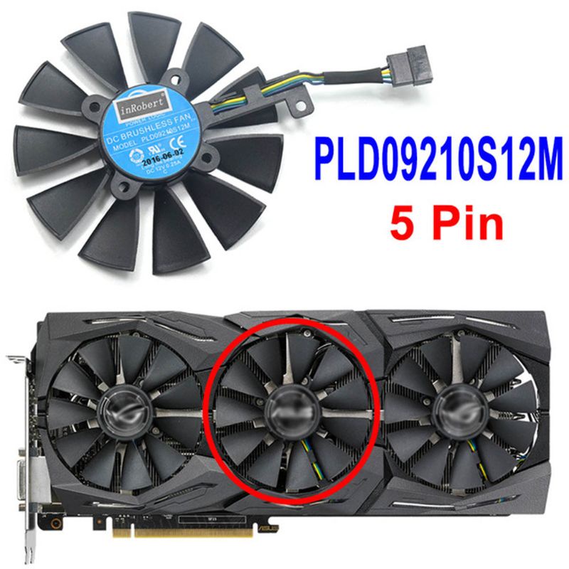 Bt Cooler Fan Untuk Strix Gtx1060Kipas VGA Graphics Card Cooling 12V 0.4A 87MM