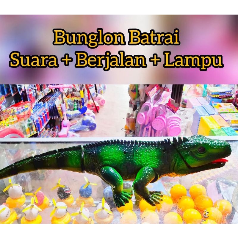 Mainan Anak Hewan Binatang Bunglon Lizard Cicak Buaya Kadal WARNA DIKIRIM RANDOM Besar Batrai Berjal