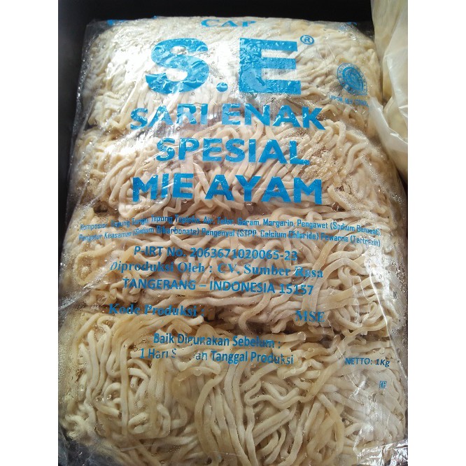 Mie Ayam SE Mie Ayam Mentah Mie Mentah 1kg