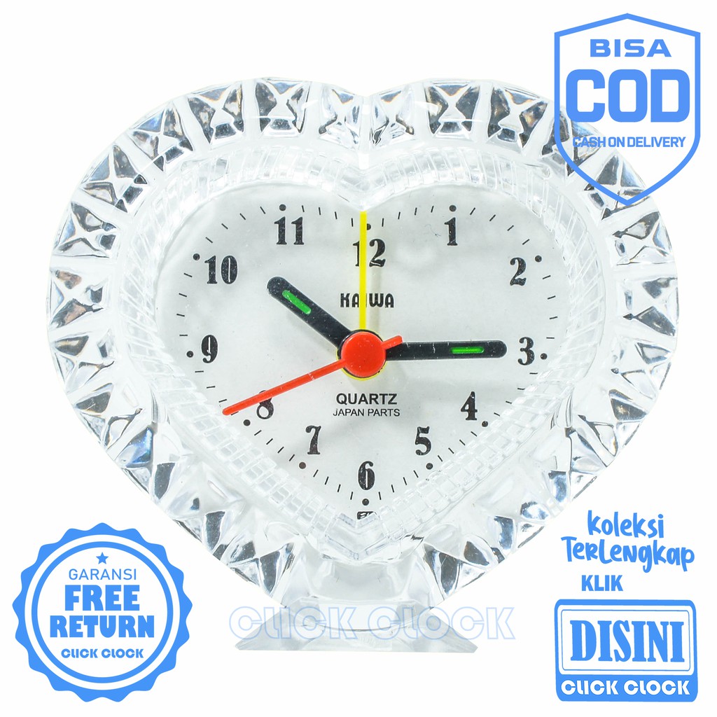 Jam Weker Alarm Wall Clock Dekorasi Rumah Unik Garansi Free Return Kaiwa 9911