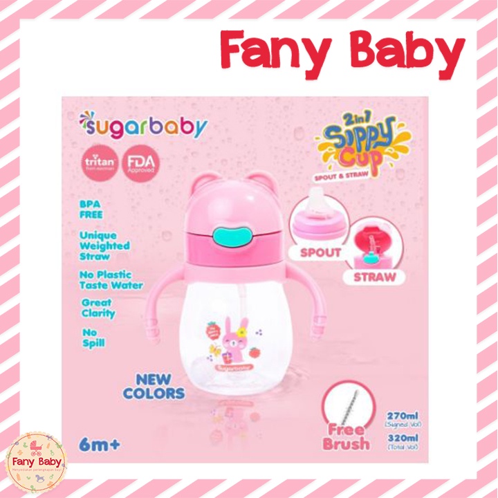 SUGAR BABY 2 IN 1 SIPPY CUP [ 6M+270ML ]